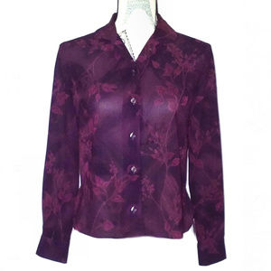 RENA ROWAN PETITE BUTTON DOWN CAREER BLOUSE~ SZ 4P